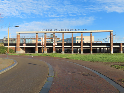 912147 Gezicht op de entree van NS-station Utrecht Leidsche Rijn te Utrecht, vanaf de Kopenhagenstraat.